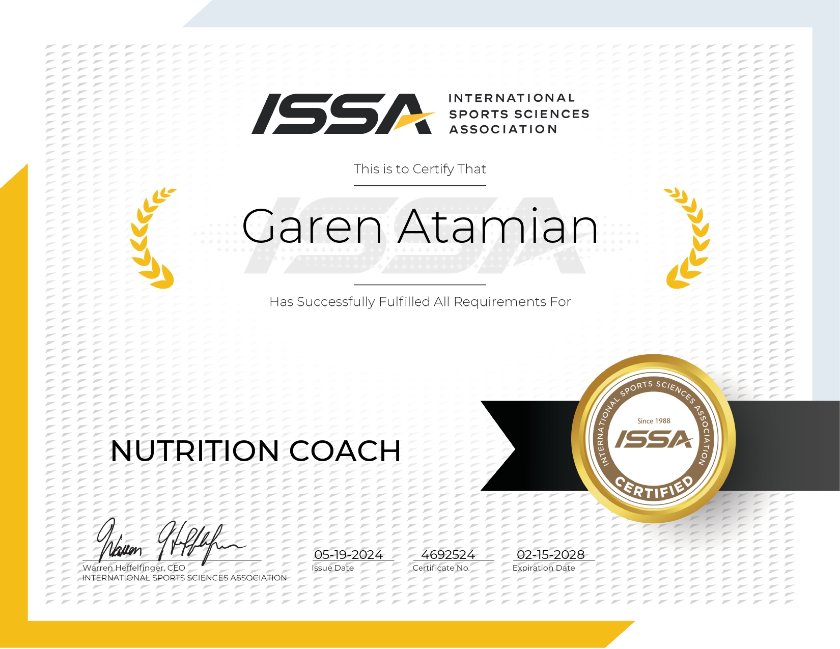 Nutrition Coach — ISSA